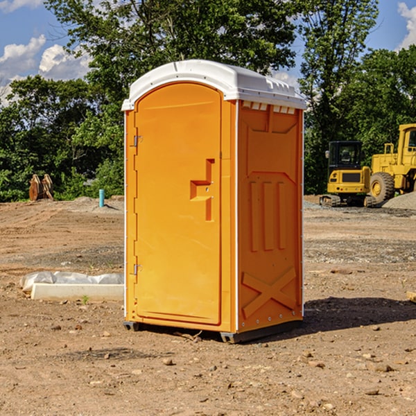 how often are the portable restrooms cleaned and serviced during a rental period in Stanfordville